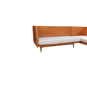 Muebles para el hogar de tres asientos en forma de L de madera maciza para sala de estar sofá seccional para sofá de sala de estar - Product Image 5