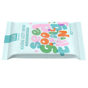 Mini Bolsas de Toallitas Húmedas Femeninas de Alta Calidad, Paquete de 6 Unidades Sin Fragancia (Goi Trong) para el Cuidado de la Piel, 10 Piezas - Product Image 1