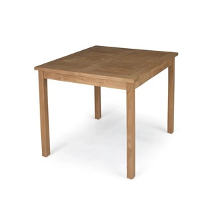Mesa de Comedor Convertible Cuadrada Ensamblada, Hecha de Madera de Teca Sólida, Ecológica, Duradera, Diseño Moderno de Bistro, Muebles para Comedor - Product Image 3