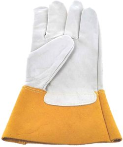 Guantes de Soldadura TIG de Cuero Suave y Algodón, Reforzados, Industriales, de Alta Calidad, con Logotipo, Color Gris, con Palma Única de Piel de Alce y Costuras de Kevlar - Product Image 1