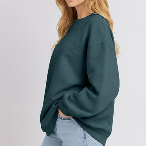 Sweat-shirt tendance décontracté de couleur unie, personnalisable, coupe ample, avec logo brodé sur le devant, col rond, à prix avantageux - Product Image 6