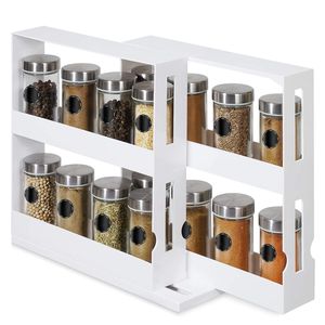 Organisateur d'armoire pivotant, étagère de cuisine rotative, organisateur d'épices avec outils pour herbes et épices, support à condiments - Product Image 1