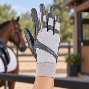 Gants d'équitation d'hiver imperméables et résistants à la chaleur en cuir, vêtements de sport avec protection antidérapante et anti-UV, compatibles avec les écrans tactiles - Product Image 1