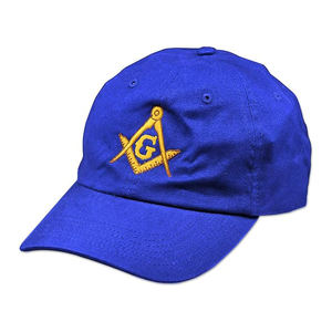 Casquette maçonnique brodée en flocage pour homme, détails faits main, accents de boutons perlés, profil structuré, sangle réglable - Product Image 2