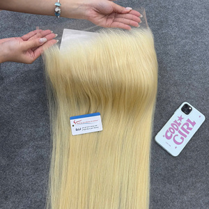Extensiones de Cabello Humano 100% de Calidad Profesional, Lisas, con Frente de Encaje HD, Color Rubio Luminoso, Textura Suave, Sin Enredos, Nudos Seguros, Listas para Enviar - Product Image 6