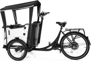 Vélo cargo électrique avec batterie longue autonomie, cadre robuste, assistance au pédalage et solution de livraison urbaine écologique - Product Image 3