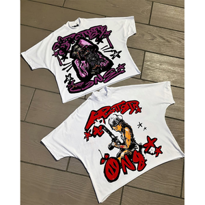 T-shirts Streetwear Homme 100% Coton 350 g/m² Impression DTG Délavé à l'Acide Personnalisé Vintage Oversize Uni Respirant Séchage Rapide - Product Image 1