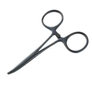 คลิปหนีบสายเอ็นตกปลาแบบสแตนเลส สีดำด้าน พร้อมด้ามจับสีดำเงา อุปกรณ์ผูกเหยื่อตกปลา - Product Image 1