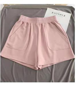 <b>Men</b> High Waist Solid Color Cotton Spandex <b>Shorts</b> With Pockets Casual Breathable <b>Elastic</b> <b>Waistband</b> Knitted Sporty Style - Product Image 4