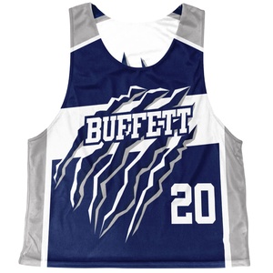 OEM Custom Made Sublimated Reversible Lacrosse Pinnies 100% Polyester Breathable Jerseys Custom Printed Uniform for Adult/Youth - Product Image 3