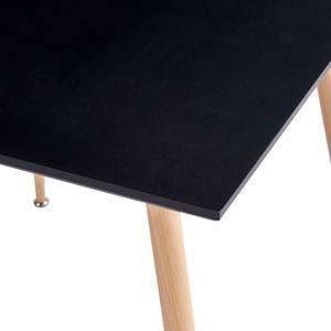 Tavolo da Pranzo in MDF Nero e Rovere 80,5 cm x 80,5 cm x 73 cm Design Elegante per Uso Domestico - Product Image 3