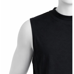 Camiseta sin Mangas para Hombre, Color Sólido, con Logotipo Personalizado, Corte Regular, Algodón de Alta Calidad, Camiseta Deportiva, Chaleco de Entrenamiento - Product Image 3