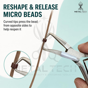 Pince de dépose professionnelle en acier inoxydable à action inversée pour extensions capillaires, outils de démolition pour micro-anneaux et kératine - Product Image 3