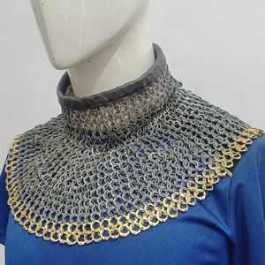 ชุดเกราะคอปกแบบย้อนยุคทำจากเหล็กอ่อนและทองเหลืองดีไซน์ไม่เหมือนใครคอปกแบบอัศวินยุคกลาง - Product Image 3