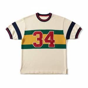 Jersey Retro Personalizado Premium de Malla, Cuello en V, Manga Corta, Unisex, Estilo Urbano, Fútbol Americano, Fútbol, Jersey Corto con Estampado Completo - Product Image 5