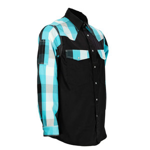 Custom FR Men's <b>Shirts</b> Cotton Blend FR Treatment Long Sleeve <b>Welding</b> Safety Workwear Flame Retardant Heat Resistant 100-150C - Product Image 3