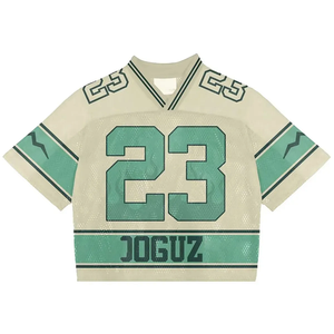 Camisetas Deportivas Personalizadas para Hombre, Estilo Vintage, Cuello en V, Oversize, con Estampado de Fútbol y Baloncesto, de Malla, Corte Recto - Product Image 2