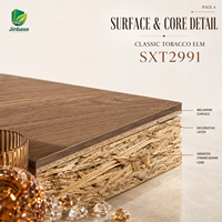 Panneau décoratif moderne Jinbase en OSB mélaminé 18 mm, style classique tabac et olivier, 1220x2440mm, classe E0, pour armoire