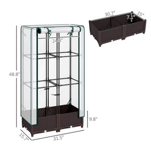 Mini Serra Portatile in PE per Coltivazione Idroponica Interna ed Esterna con Telaio in Acciaio o Plastica - Product Image 3