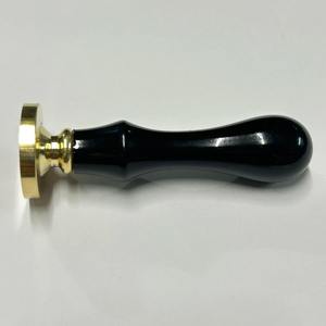 Timbres ronds en laiton noir de 30 mm les plus vendus avec manche en bois d'érable pour cartes de vœux faites à la main et scrapbooking - Product Image 2