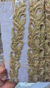 Ribete de encaje metálico Dabka colorido, ecológico y soluble en agua con bordado de cuentas para zapatos y bolsos, tamaño 15mm, ofertas al por mayor - Product Image 6