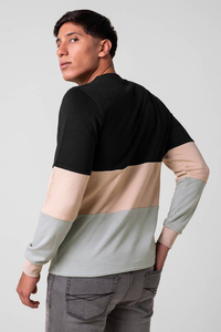 Sweat-shirt en molleton à col rond pour homme, coupe ample, en polyester/coton de haute qualité, uni, respirant, pour l'hiver - Product Image 3