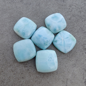Larimar Natural, Forma Cuadrada de Cojín, Cabujón Calibrado, Gema Suelta para Joyería, Todos los Tamaños Disponibles - Product Image 5