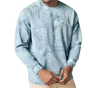 เสื้อสเวตเชิ้ตคอกลมสีซีดแบบซันเฟดสำหรับผู้ชาย แขนยาว ผลิตจากผ้าฝ้าย/โพลีเอสเตอร์ เสื้อสเวตเชิ้ตสีซีดแบบซันเฟด - Product Image 4