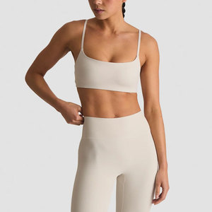 Sujetador Deportivo de Color Sólido de Secado Rápido para Mujer, para Fitness, Entrenamiento, Running, Yoga, con Tirantes, Cuello en U, Sin Costuras - Product Image 3