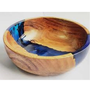 Designer Resin & Wood Serving Bowl Dishwasher Safe Customizable Color Luxury Serving Bowl 3 Pieces <b>Set</b> At <b>Cheap</b> Price - Product Image 2