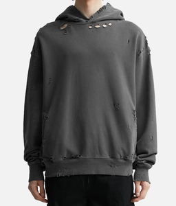 เสื้อฮู้ดดี้ผู้ชาย สไตล์สตรีทแวร์ แบบดิสเทรส - Product Image 4