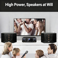 Amplificateur Home Cinéma Professionnel GF-402 2x80W 8Ω Bluetooth USB SD Mixeur PA Musique d'Ambiance KTV Amplificador De Sonido