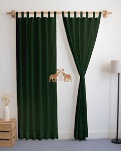 Panneaux de rideaux en coton solide de qualité supérieure, teinture naturelle, pour salon et chambre à coucher - Product Image 2