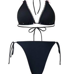 Nuevo Conjunto de Bikini Estampado con Cuello Halter para Mujer, Dos Piezas, Tanga, Transpirable, de Secado Rápido, Ecológico, Traje de Baño, Ropa de Playa - Product Image 3