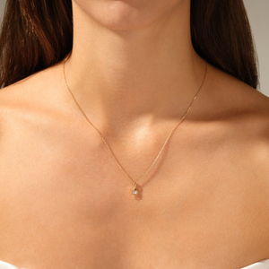 Trendy Heartbeat Pendant Diamond <b>Necklace</b> | Stylish Women's Luxury Jewelry | Romantic Gift Idea 10KT Gold Rhodium Plated - Product Image 2
