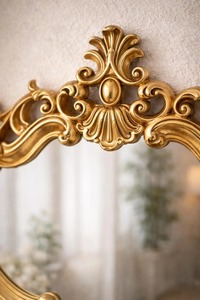 Designer Gold Metal <b>Frame</b> Mirror Elegant Wall Decor Suitable For Living Room Bedroom And Entryway Styling Wholesale From India - Product Image 6
