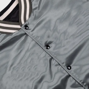 Trendy Men's <b>Canvas</b> Bomber <b>Jacket</b> OEM Wholesale Personalized Street Wear Silky Design Your Own Logo Winter Men's Bomber <b>Jacket</b> - Product Image 3