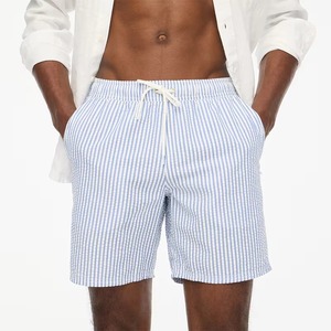 <b>Mens</b> Striped Swim <b>Trunks</b> Quick Dry Beach Shorts Summer Board Shorts Custom OEM Wholesale Swimwear Drawstring Summer Board Shorts - Product Image 2