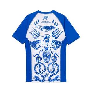 เสื้อรัดกล้ามเนื้อแขนสั้นแบบกำหนดเองสำหรับ MMA ชุดรัดกล้ามเนื้อสำหรับ BJJ แห้งเร็ว ผลิตโดยผู้ผลิต OEM แบบ Sublimation - Product Image 2