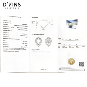 Diamantes CVD de Laboratorio D'vins Jewels, Corte Pera, Color Rosa Intenso, 6.99ct, VS1, para Joyería - Product Image 6