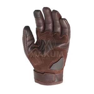Gants de moto élégants en cuir souple, tissu léger et durable pour hommes - Product Image 4