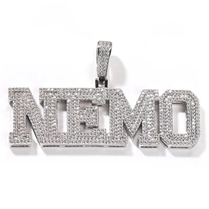 Colgante de Lujo con Moissanita en Forma de Corazón, Joyería Hiphop para Fiesta, Plata de Ley 925, Color y Tamaño Personalizables, Unisex - Product Image 2