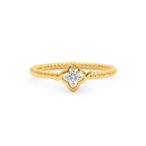 Anillo Solitario Minimalista de Lujo Chapado en Oro con Diamante Natural en Plata de Ley 925 para Mujer, para Boda o Compromiso - Product Image 4