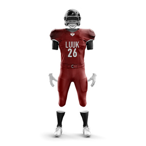 Ensemble de maillot et short de football américain personnalisé pour hommes, uniforme cousu, taille plus, respirant, antibactérien, séchage rapide - Product Image 2