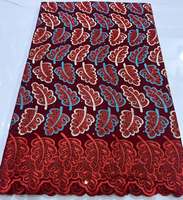 Tissu en dentelle africaine de luxe personnalisé 100 % soie et polyester respirant et écologique pour robes de mariée nigérianes (Royaume-Uni)