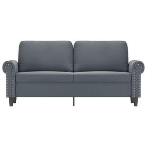 Sofá de Salón de 2 Plazas en Terciopelo Gris Oscuro, 100% Poliéster con Espuma Metálica, Elegante y Cómodo - Product Image 3