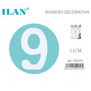 Ilan Numero Decorativo 9 11Cm Per Decorazione Casa - Product Image 1