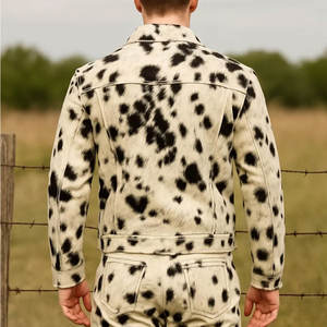 In Stock Genuine Cowhide Hair On Leather Biker Jacket Regular Fit Winter Stylish Soft Leather Jacket Cheap Price Winter Jacket - Product Image 2