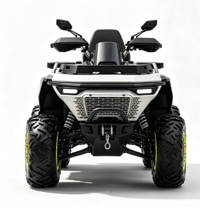 Quad 1000cc Professionnel Tout-Terrain Dune, Blanc et Noir Contrastant, Jantes Jaunes Fluorescentes, Moteur 4 Temps, Transmission par Arbre - Product Image 2