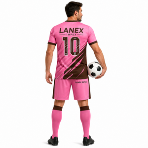 Tenue de football personnalisée professionnelle pour équipes de soccer, ensemble maillot et short personnalisés pour hommes et jeunes, kits de vêtements de sport - Product Image 4
